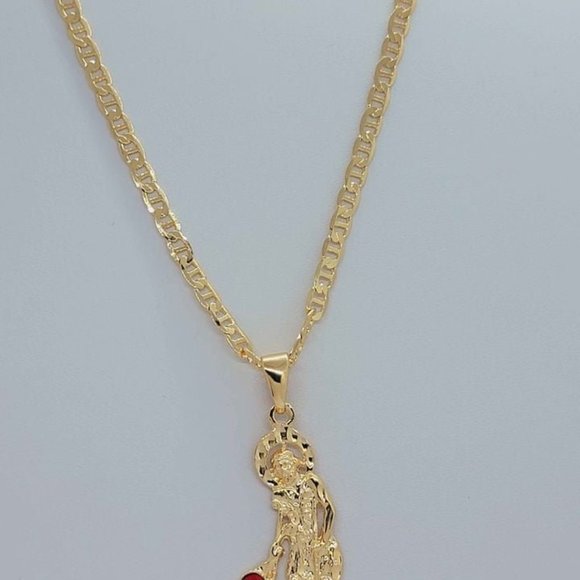 Last one Brand New Brazilian 18k Gold Filled San Lazaro Necklace - Picture 3 of 6